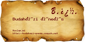 Budaházi Éneás névjegykártya